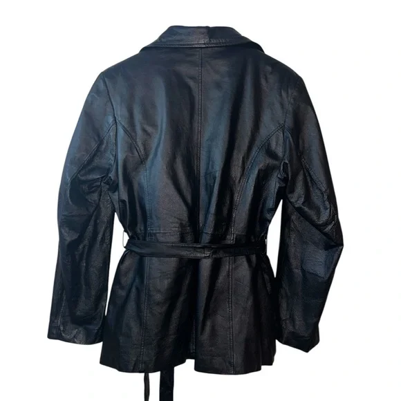 Genuine Leather Women’s Coat Oscar Piel Perfect Leather USA Mob Wife - Picture 2 of 11